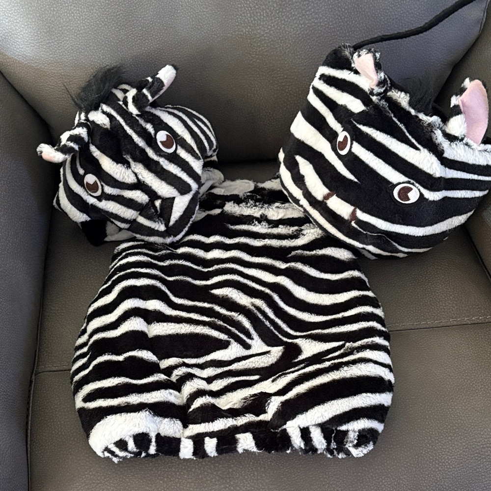 Zebra Plush Toy Set - Black and White